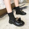 2025 New Women's Knit Socks Boots with Bow Black Ankle Shoes Autumn and Winter Fashion Casual Office Loafers for Women