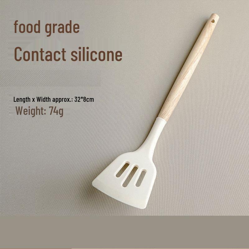 High-Temp Silicone Cookware Set: Spatula, Ladle & Slotted Spoon for Non-Stick Pans