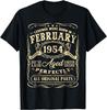 Funny Tee Legends Were Born In February 1954 67th Birthday T-Shirt