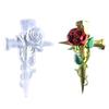 Rose Skull Crossed Mold Valentines Semi-stereoscopic Silicone Molds Epoxy Casting Mould for Wall Hanging Decor DIY Craft
