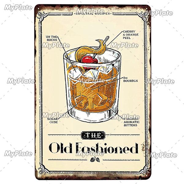 Cocktail Shots6 Metal Sign Vintage Plaque Beer Tin Sign Plate Wall Decor For Bar Pub Man Cave Bloody Poster Custom