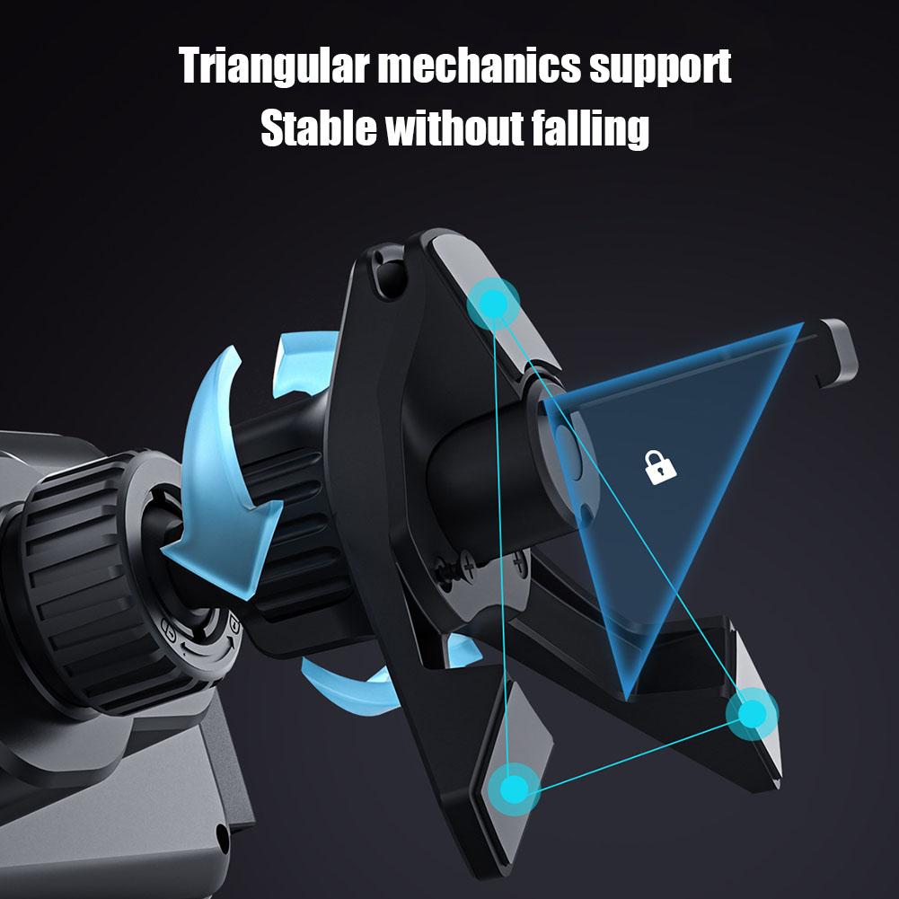 Vysoce inteligentní držák mobilního telefonu/tabletu, Magnetický držák telefonu do auta, 2 v 1 automaticky rotující držák telefonu, Bezdrátová nabíječka do auta