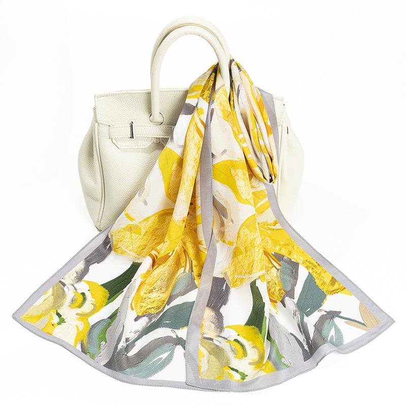 New Style of Silk Scarf for Women  Small Long Mulberry Silk Hairband  Versatile Small Scarf Scarf