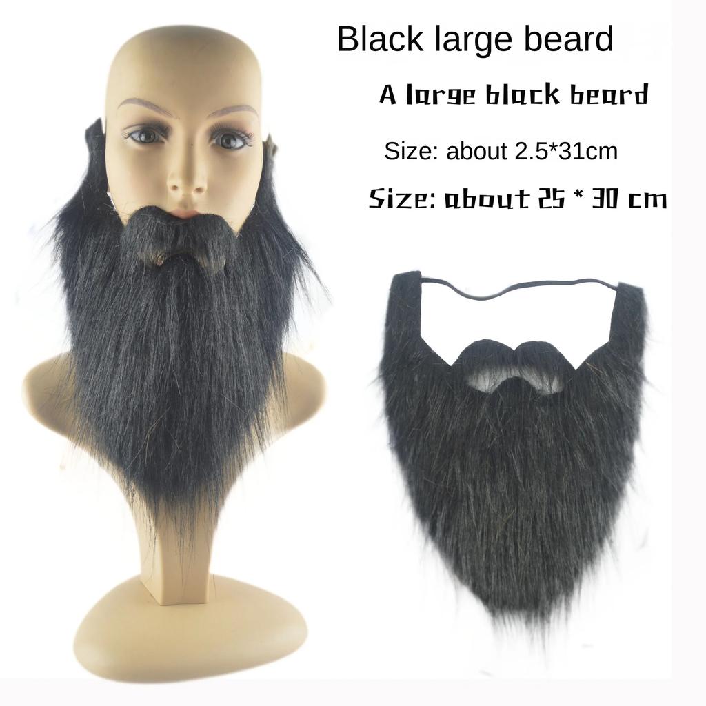 1pc DIY Fancy Dress Fake Beard Long Fluff Beards Cosplay Costume Props Santa Claus Beard Eyebrows Mustache Christmas Party Suppl