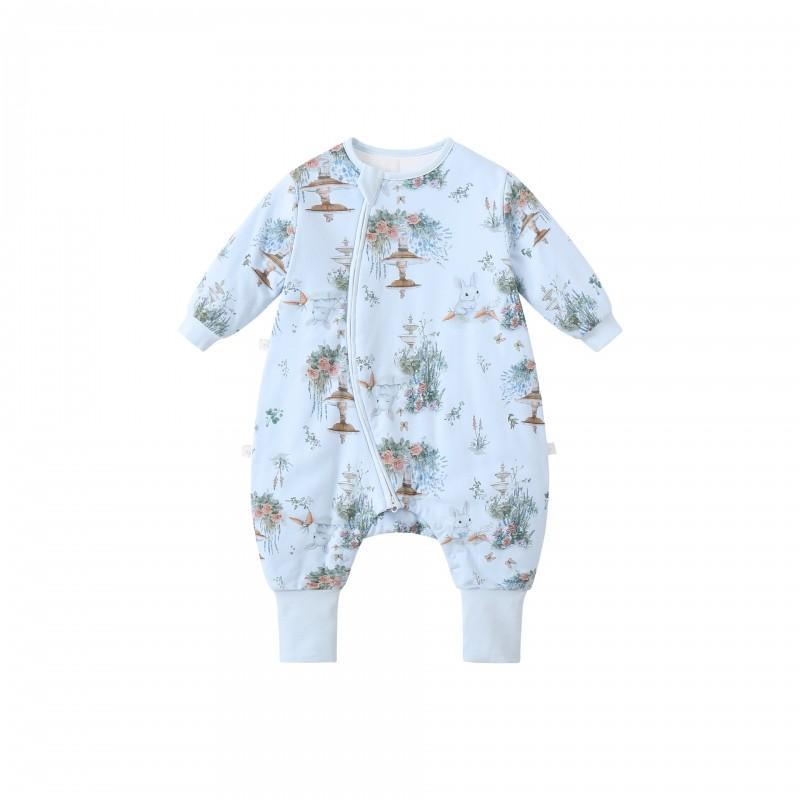 Baby Sleep Sack With Split Legs Dual Zippers Pure Cotton Silk Lined Toddler Wearable Sleeping Bag 1-3 Years