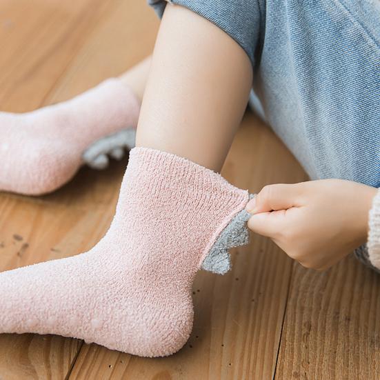 1 Pair Baby Socks Lovely Design Hand Washable Thickening Kids Cartoon Short Socks