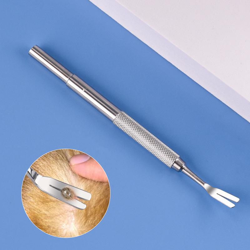 Stainless Steel Tick and Flea Removal Fork for Pets