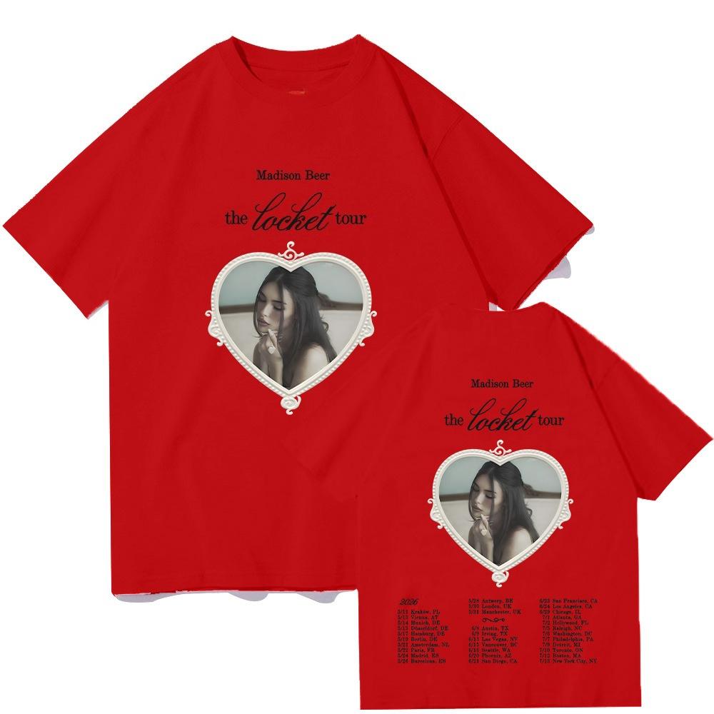 2026 Madison Beer the locket tour graphic Unisexs TShirt Unisex ONeck 100Cotton Short Sleeve Oversized Popular Fashion Tee