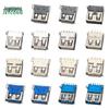 USB 3.0/2.0 AF1.0/1.2 Female Connector With/without Cover, Bent/Straight Pins, 90° Board Mount