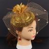 Wave Point Felt Fascinator Hat Solid Color Wedding Veil Hat Temperament Hair Clip Hat  Girl