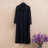Large Mid-Length Chiffon Cardigan with Three-Quarter Sleeves for Casual Layering and Sun Protection