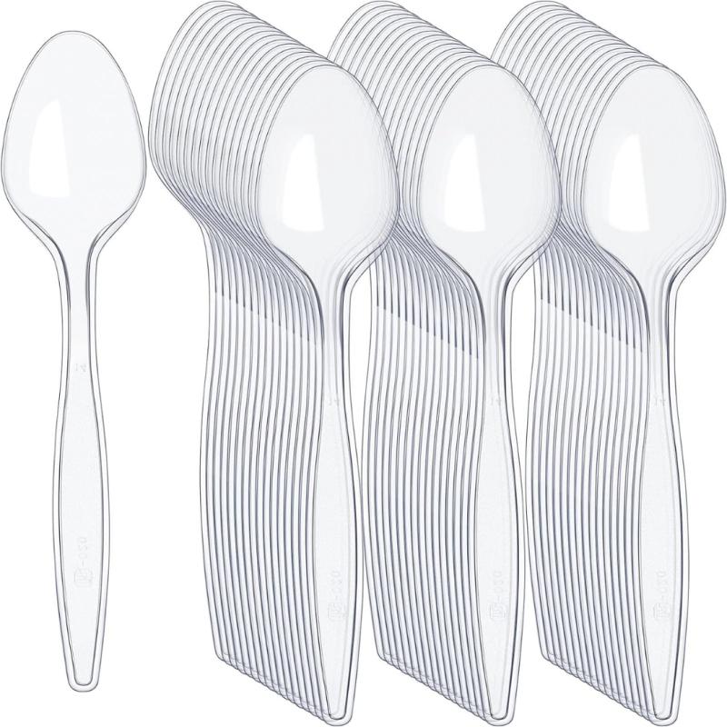 Łyżka plastikowa jednorazowa transparentna a100szt