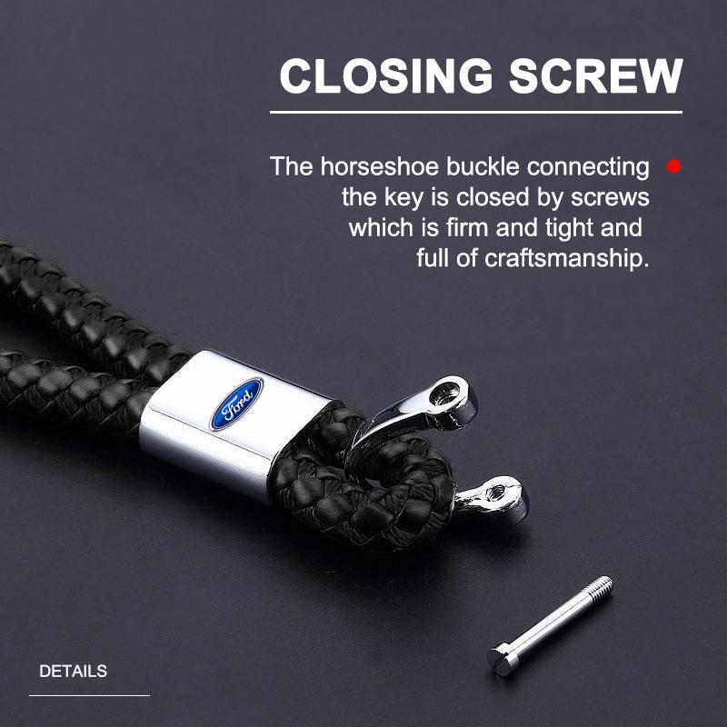 1 st Metall Bil Nyckelring Nyckelring Nyckelband Bilemblem Styling För Ford Focus 2 3 MK2 MK3 Fiesta Mondeo Kuga Ecosport C-Max Biltillbehör