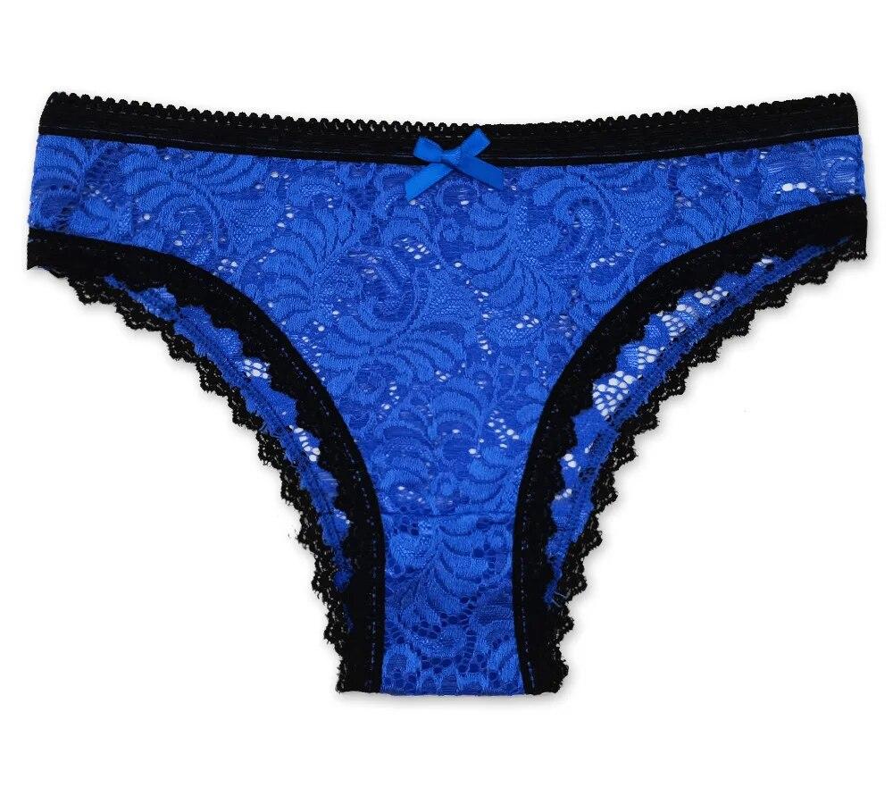 Chiloți din bumbac damă sexy din dantelă slip transparent chiloți lenjerie lenjerie intimă feminină 6 buc/set