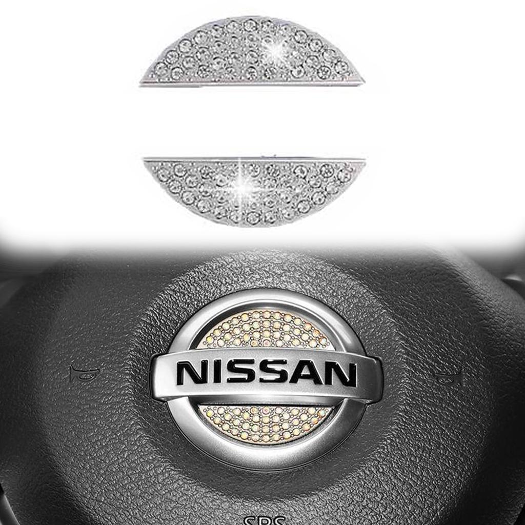 MochiMingle Nissan Universelles Lenkrademblem Kompatibles Lenkradlogo Funkelnd