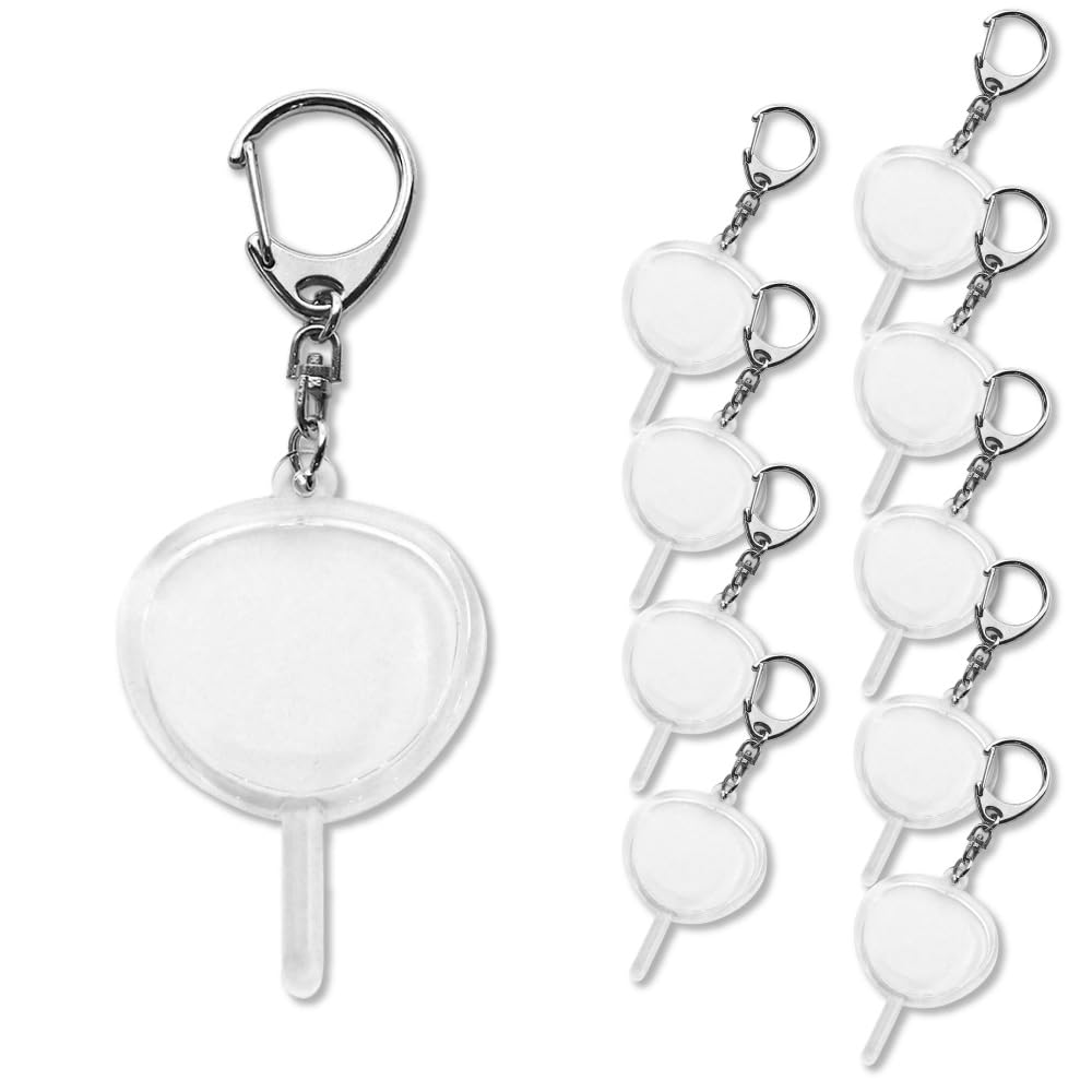 

[FUN-CREATE] KH Fan-Shaped Keychains (Set of 10) with Individual OPP Bags, Perfect for Graduations, Club Graduations, and Participation Prizes.