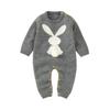 Otoño Invierno, suéter tejido para bebé recién nacido, peleles, mono para niños y niñas, monos con patrón de conejito, ropa para niños pequeños de 0 a 24M