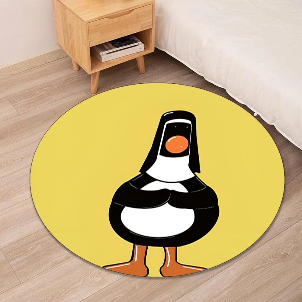 Feathers McGraw Printed Round Rug Carpet Chair Rug Area Rug Entryway Doormats,for Office Chair Living Room Bedroom Kitchen Room.