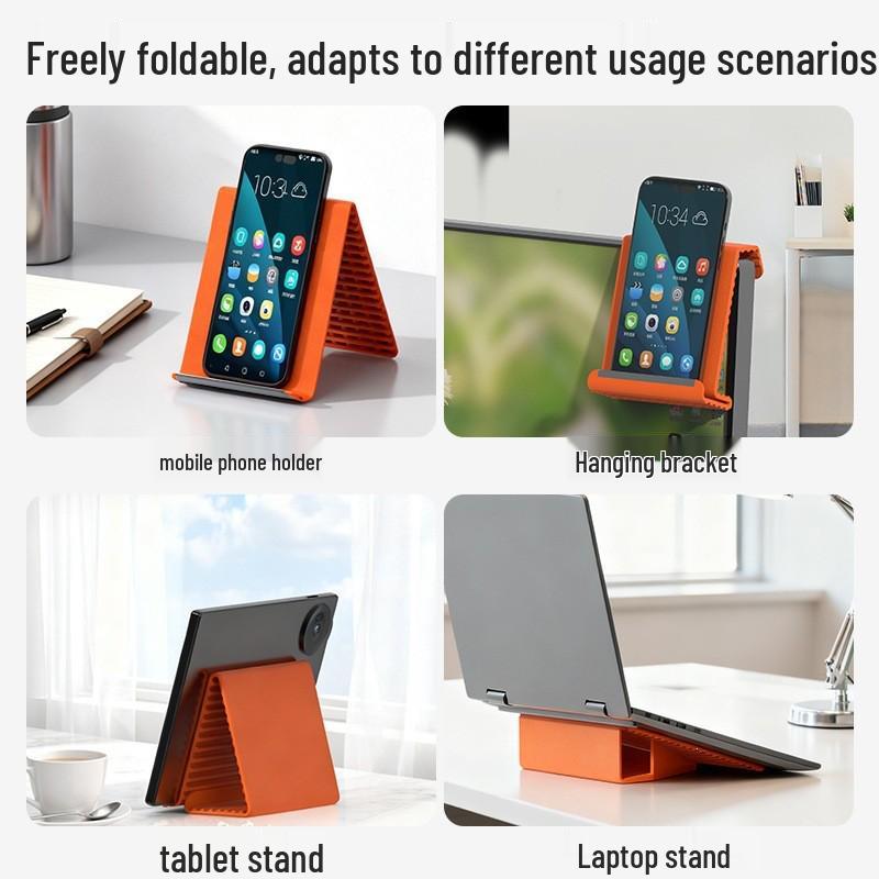 Flexibler Silikon-Ständer für Handy & Tablet - Faltbarer Desktop-Halter