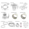ABS Air Conditioner Exhaust Hose Connector Replacement Round/Square Shaped Exhaust Pipe Interface Exhaust Duct Hose Adapter