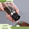 Glass Pepper & Sea Salt Grinder: Manual Seasoning Bottle for Kitchen