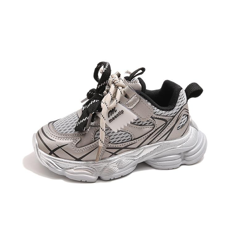 Boys Shoes 2025 New Autumn Breathable Children's Running Sneakers Girls Popular Dad Shoes Older Children's Mesh Shoes
