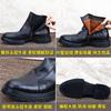 Leather Martin boots men's shoes autumn and winter velvet all-cowhide leather boots fashion casual side zipper leather shoes