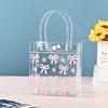 High Quality PVC Transparent Flexible Tote Bag Flower Grocery Bag Large Capacity Shopping Bag Packaging Bags Hand Gift Bags