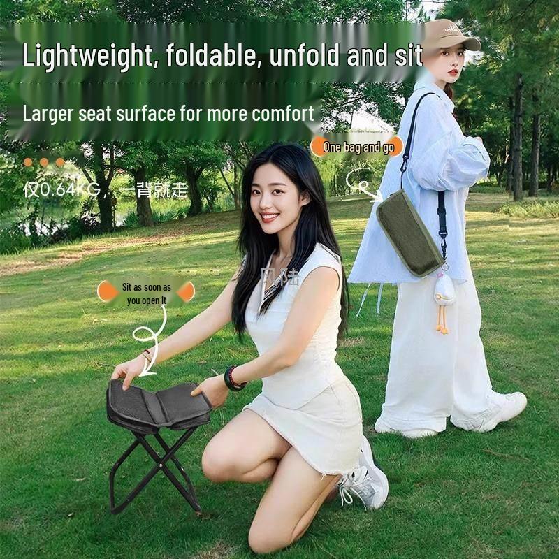 Kids' Portable Folding Stool & Pencil Case for Camping, Fishing, and Travel