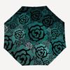 1pc Rose Pattern Automatic Umbrella High Quality Canopy, Portable Folding Umbrella With, Ideal Gift for - Travel, Everyday, Formal Events, Stylish Acc