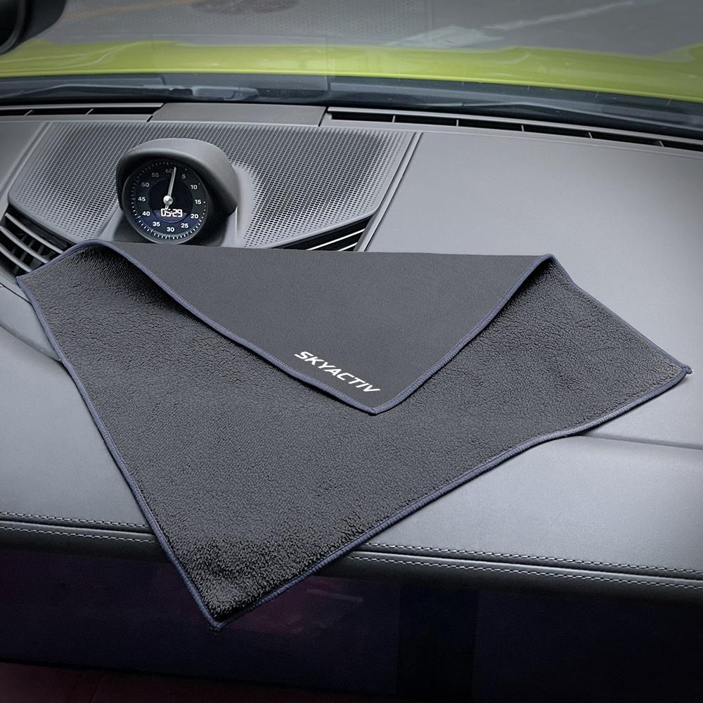 For Mazda 3 Bk 6 Gg Gh Gj CX3 CX5 CX30 CX7 CX8 CX9 MX5 RX8 Skyactive Suede Car Wash Microfiber Towel Auto Cleaning Drying Cloth