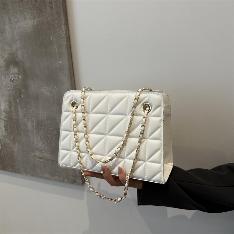 Rhombus chain bag women's 2025 new trendy fashion versatile niche ins shoulder messenger bag small square bag