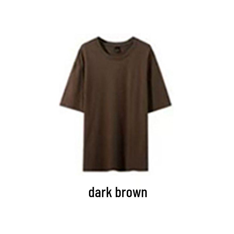 Kinder-T-Shirt aus reiner Baumwolle, einfarbig, kurzärmelig, mit individuellem Aufdruck, perfekt für Kindergarteneinheit oder Event-Kleidung. 150 cm dunkelbraune