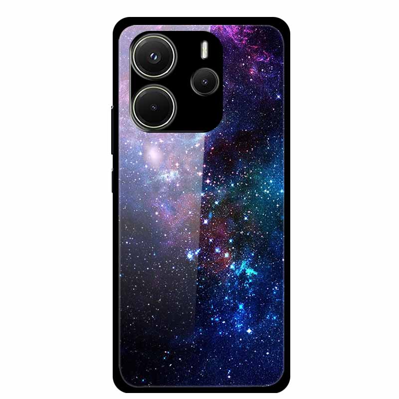 For Redmi Note 14 4G Phone Case Note14 Coque Hard Tempered Glass Back Cover For Xiaomi Redmi Note 14 5G Case Shell Soft Bumper