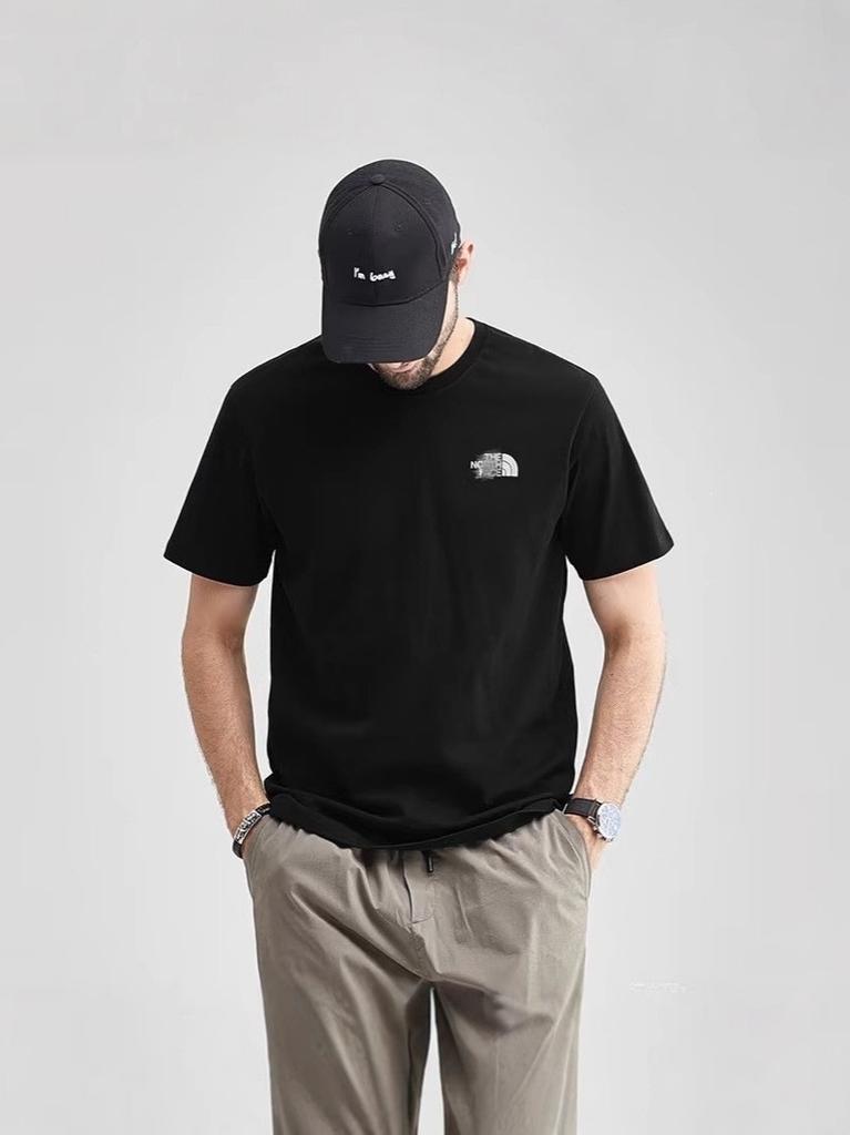 Zomer T-shirt met korte mouwen en borduurwerk: heren ronde hals, ademend, casual en stijlvol