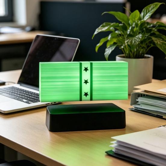 Yousheng Floating Money Lamp Magnetic Levitation Cash Lamp 360 Degree Rotating Mini Desk Game Lamp with 3-Color/Green Light Gift for Men Gamers