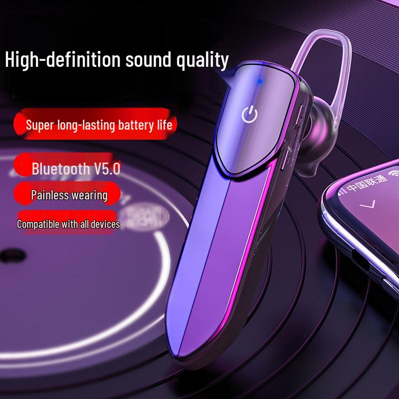 V19 Wireless Ear-Hook Bluetooth Earphones with Dual Battery and Extended Battery Life