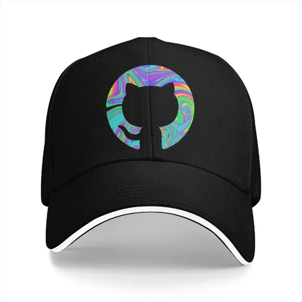 Psychedelic Github Baseball Cap Unisex Hats Visor Protection Snapback Gifts Caps