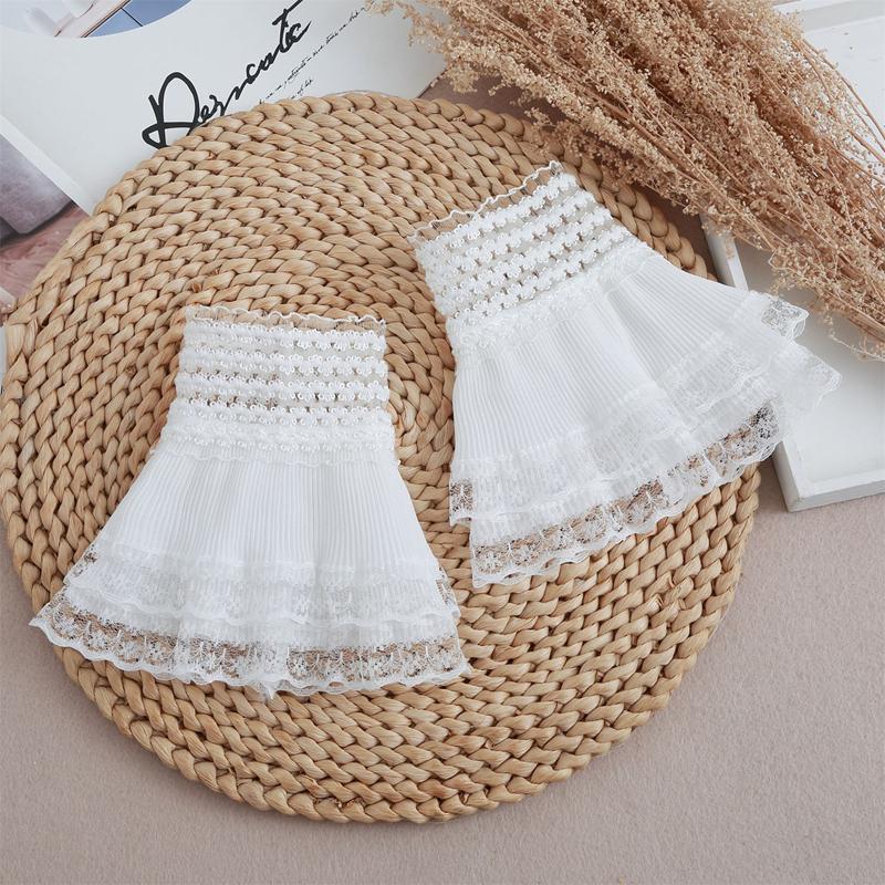 Shirts Sweater Detachable Lace False Sleeves Ornament Flared Ruffled Wrist Cuffs Wristband Decorative Clothing Accessories