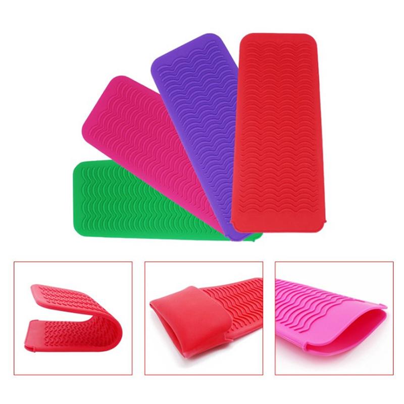 Curling Iron Hair Straightener Non-Slip Flat Iron Silicone Heat Resistant Mat