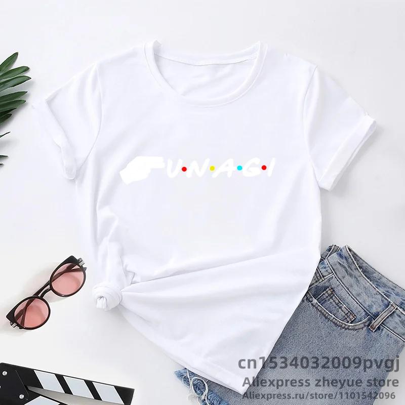 Unagi with Colored Dots T-Shirt Women Friends TV Show Tshirt Harajuku Summer Women's Tee Shirt Unisex Streetwear
