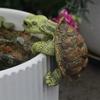 1 Piece of Cute Resin Rock Climbing Turtle Statue, Indoor and Outdoor Fish Tank Decoration, Flower Pot Decoration, Outdoor Garden Wall Hanging, Courty