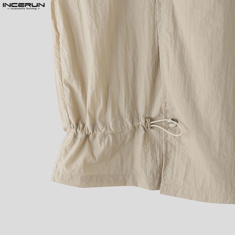 INCERUN Two Pieces Casual Sets Men Sleeveless Waistcoat and Long Cargo Pants Trousers Outfits