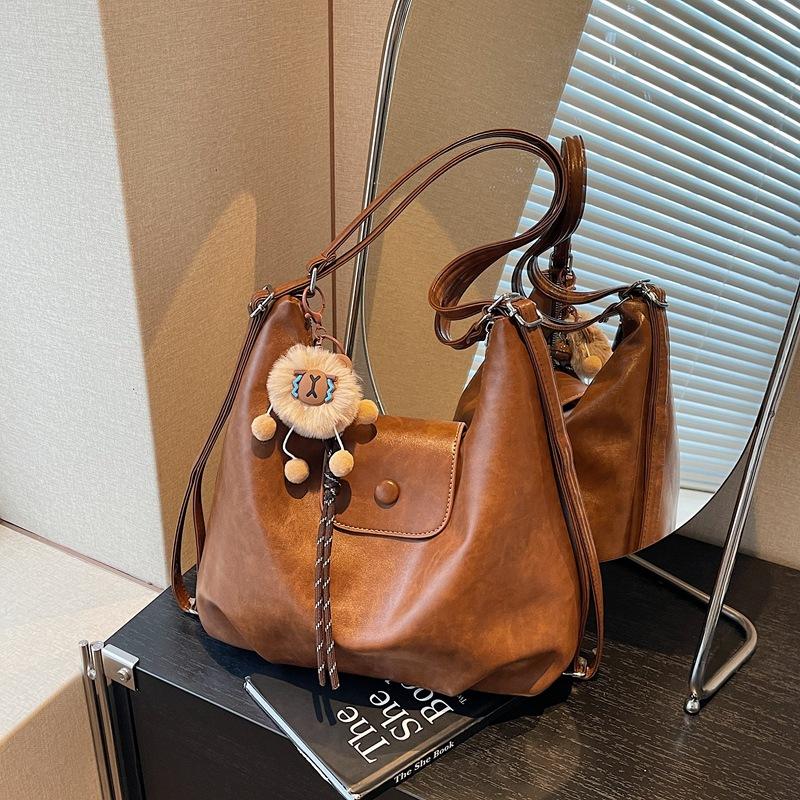 Multifunctional Large-capacity Bag Women's Autumn and Winter New Shoulder Bag Retro Messenger Bag Commuter Backpack