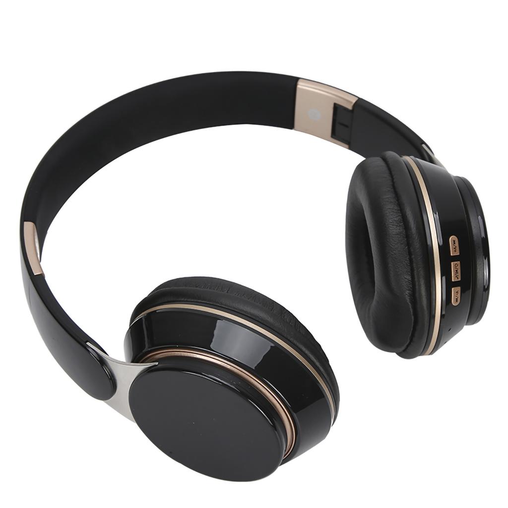 Bluetooth 5.0 Earpiece Wireless Over Ear Stereo Headset with Microphone Gaming HeadsetsBlack