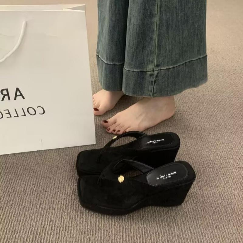 Flip-flops Toe Clippers High-heeled Sandals Wear-resistant Shoes and Flip-flops