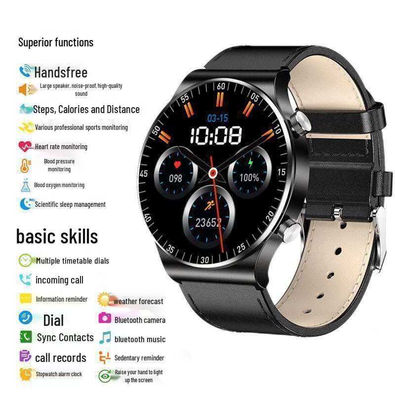Huqiangbei GT4 Smartwatch 2025: Black Technology, Health & Sports, Bluetooth Call, Multifunctional
