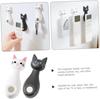 Practical Cute Cat Magnetic Hook Strong Adhesive No Drill Remote Control Router Organizer Wall Mounted Seamless Storage Hanger