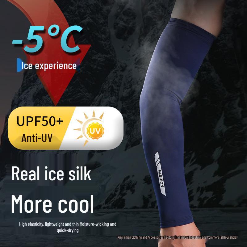Eis-Seiden-Armstulpen für Sonnenschutz - Atmungsaktiv, dünn und perfekt zum Autofahren, Radfahren, Angeln und für Sommersport.