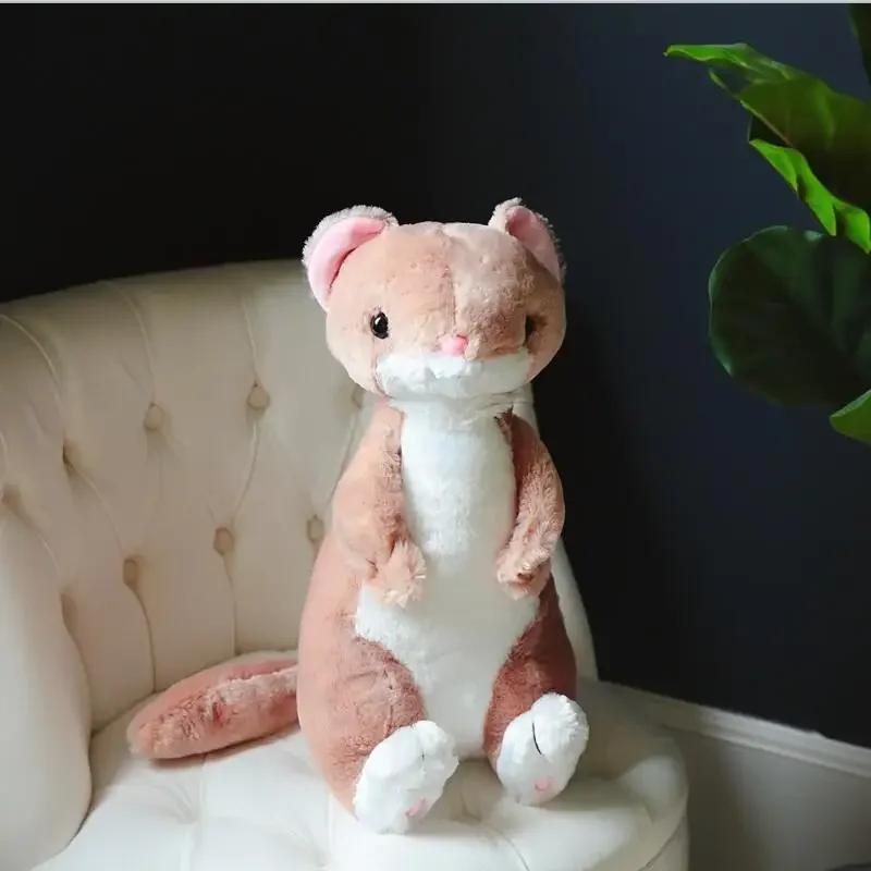 50cm Lilelike Plush Toys Ferret Cute Stuffed Doll Soft Cartoon Simulation Animal Doll Baby Christmas Birthday Gift For Kids about 50cm